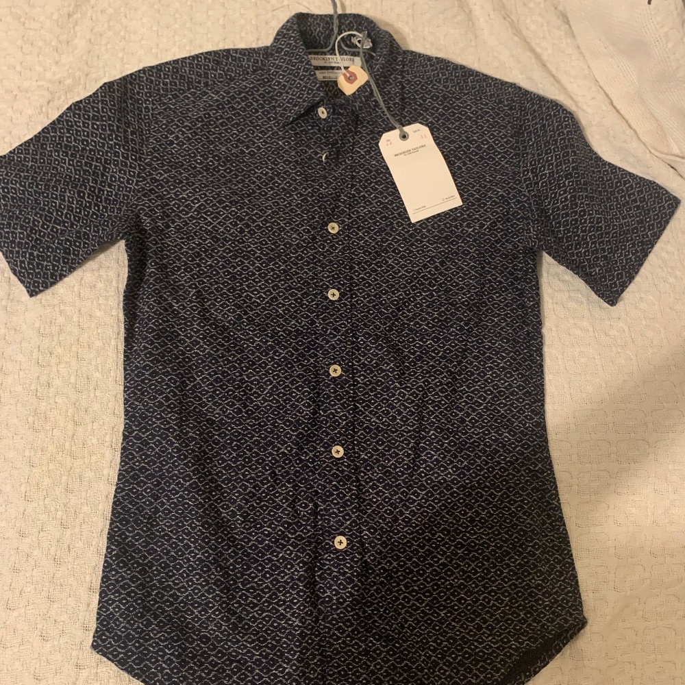 Brooklyn Tailors Navy Short sleeve button-up